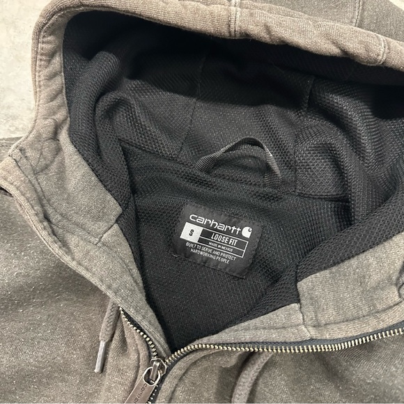 Carhartt Men's Sweatshirt Hoodie Small Rain Defender Full Zip - Picture 4 of 10